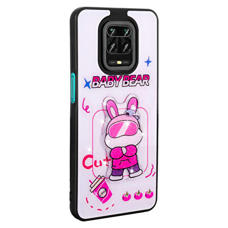 Xiaomi Redmi Note 9S ile Uyumlu Kılıf Parlayan Kabartmalı İkonik Figürlü Silikon Kapak