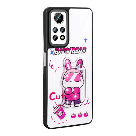 Xiaomi Redmi Note 12 Pro 4G ile Uyumlu Kılıf Parlayan Kabartmalı İkonik Figürlü Silikon Kapak