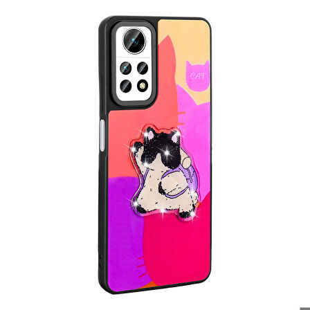 Xiaomi Redmi Note 12 Pro 4G ile Uyumlu Kılıf Parlayan Kabartmalı İkonik Figürlü Silikon Kapak