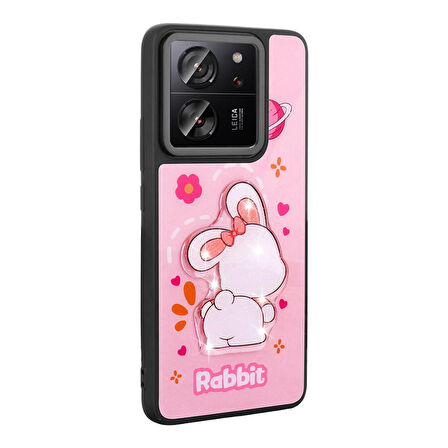 Xiaomi Mi 13T ile Uyumlu Kılıf Parlayan Kabartmalı İkonik Figürlü Silikon Kapak