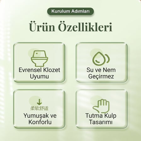 BakGelAl Yumuşak Klozet Minderi – Yıkanabilir Silinebilir Esnek Klozet Oturma Pedi