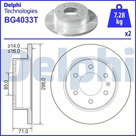 FREN DISKI ARKA MERCEDES SPRINTER B906 B907 B910 . VW CRAFTER 1930-1935-50 A9064230012 2E0615601A