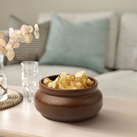 Seramik kase, kahverengi, 16 cm