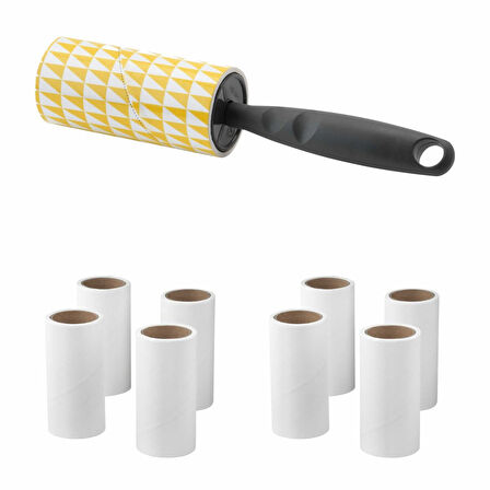 Iplik/tüy toplayıcı, gri, 8 adet yedek iplik toplayıcı ile