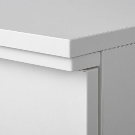 Sürgü kapaklı dolap, beyaz, 160x80 cm