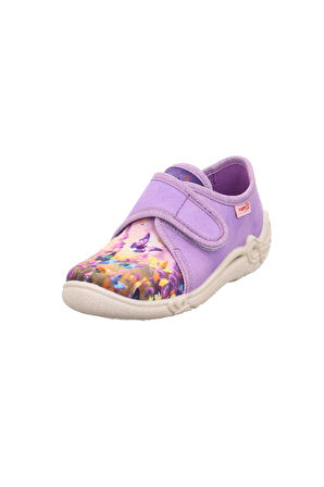 Superfit Belinda Kız Çocuk Ev Kreş Ayakkabısı - Lila Kelebek 000259-8520