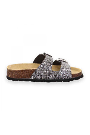 Superfit 800111 G Deri Siyah-Beyaz Unisex Terlik