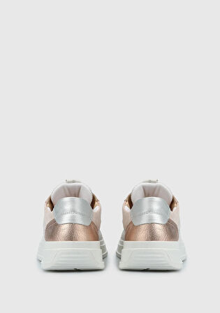 Bej Deri Kadın Sneaker