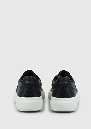 Lacivert Deri Kadın Sneaker