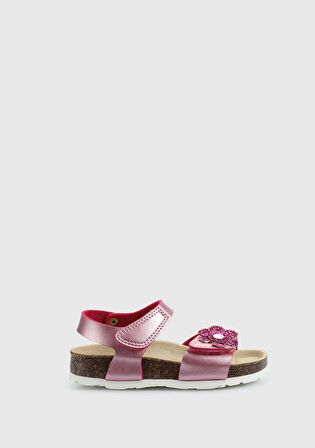 Pembe Kız Çocuk Düz Sandalet