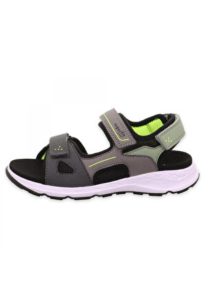 Superfit 000583 Criss Cross Gri Çocuk Sandalet