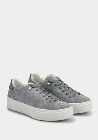 Mavi Deri Kadın Sneaker