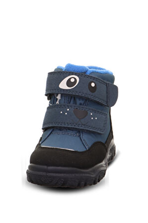 Husky Superfit Marka Erkek Çocuk Gorateks Desenli Bot Mavi-Siyah