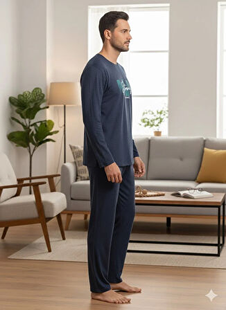 ERKEK UZUN KOL KIŞLIK PİJAMA TAKIM