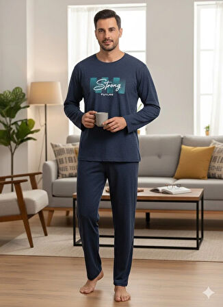 ERKEK UZUN KOL KIŞLIK PİJAMA TAKIM