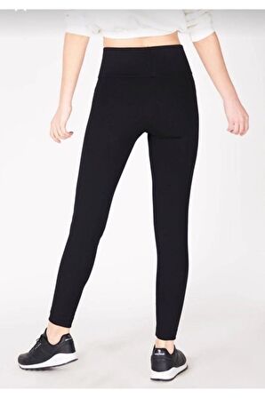 Toparlayıcı Yüksek Bel Çelik Kumaş Spor Tayt