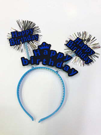 Happy Birthday Neon Renk Doğum Günü Tacı 12 Adet