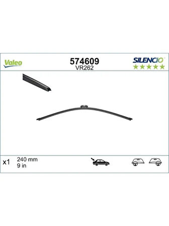SILECEK SUPURGESI ARKA 240mm CLIO IV Flatblade