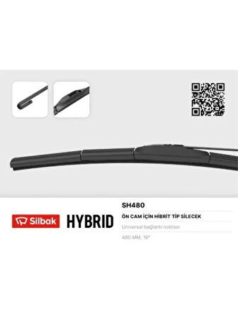 SILECEK SUPURGESI HIBRIT TIPI 480mm UNIVERSAL