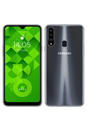 Samsung Galaxy A20 Uyumlu Kırılmaz Cam Temperli Ekran Koruyucu + Silikon Kılıf 2'li Paket