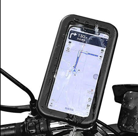 Darbe emici ip68 su geçirmez motosiklet telefon tutucu 360 derece hareketli