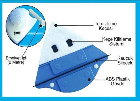 Pensil Ayarlanabilir PREMİUM Mıknatıslı Cam Silme Aleti 22 mm