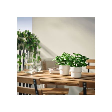 Yapay bitki, yeşil, 9 cm, fesleğen, iç/dış mekan