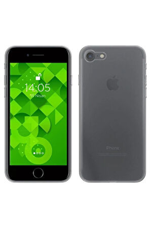 Iphone 7 / 8 / SE Uyumlu Cam Ekran Koruyucu Şeffaf Extra Darbe Emici + Silikon Kılıf 2'li Paket