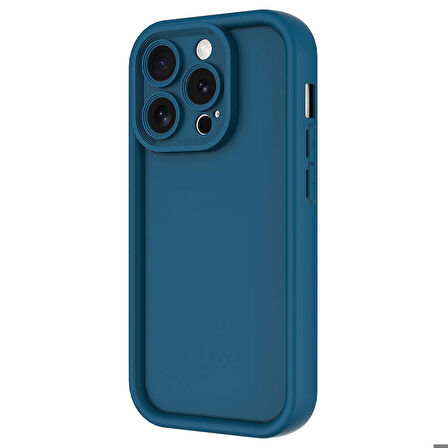 Apple iPhone 15 Pro Max ile Uyumlu Kılıf Kamera Korumalı Yüksek Kenarlı Kapak