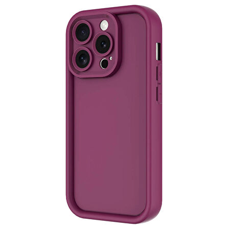 Apple iPhone 15 Pro ile Uyumlu Kılıf Kamera Korumalı Yüksek Kenarlı Kapak