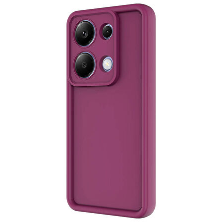 Xiaomi Poco M6 Pro 4G ile Uyumlu Kılıf Kamera Korumalı Yüksek Kenarlı Kapak