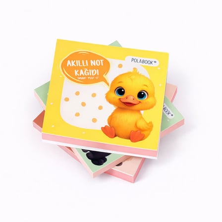 hayvanlı mini akıllı not kağıdı 50 yaprak yapışkansız post-it 4'lü