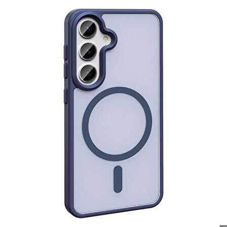 Samsung Galaxy S24 Plus ile Uyumlu Kılıf Magsafe Şarj Özellikli Mat Arka Yüzeyli Kapak