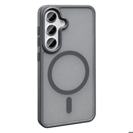 Samsung Galaxy S24 ile Uyumlu Kılıf Magsafe Şarj Özellikli Mat Arka Yüzeyli Kapak