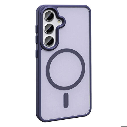 Samsung Galaxy S24 ile Uyumlu Kılıf Magsafe Şarj Özellikli Mat Arka Yüzeyli Kapak