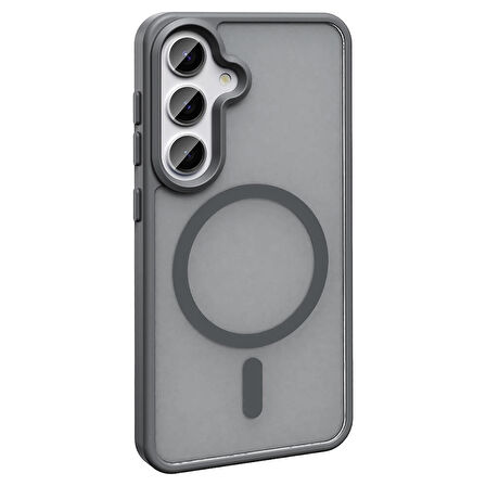 Samsung Galaxy S23 FE ile Uyumlu Kılıf Magsafe Şarj Özellikli Mat Arka Yüzeyli Kapak