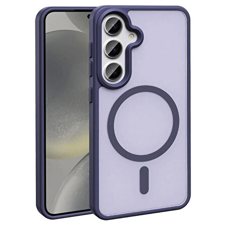 Samsung Galaxy S23 FE ile Uyumlu Kılıf Magsafe Şarj Özellikli Mat Arka Yüzeyli Kapak