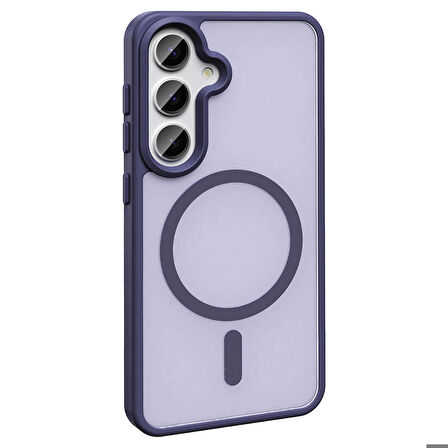 Samsung Galaxy S23 FE ile Uyumlu Kılıf Magsafe Şarj Özellikli Mat Arka Yüzeyli Kapak