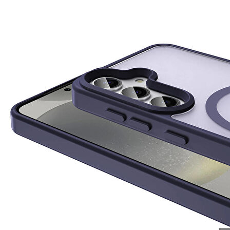 Samsung Galaxy S23 FE ile Uyumlu Kılıf Magsafe Şarj Özellikli Mat Arka Yüzeyli Kapak