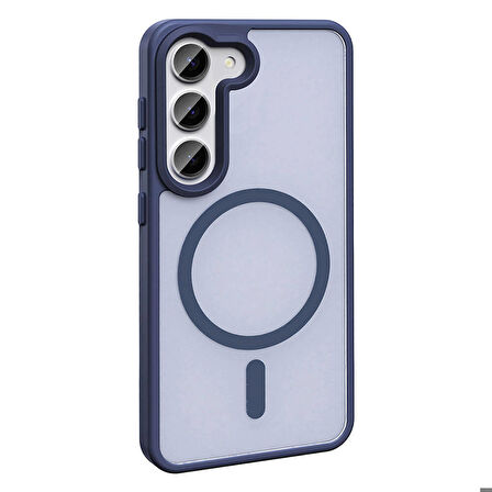 Samsung Galaxy S23 ile Uyumlu Kılıf Magsafe Şarj Özellikli Mat Arka Yüzeyli Kapak