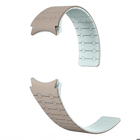 Samsung Galaxy Watch 6 44mm ile Uyumlu 20mm Çizgili Desenli Silikon Kordon