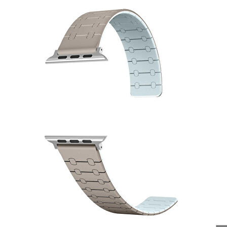 Apple Watch 1/2/3 38mm ile Uyumlu 20mm Çizgili Desenli Silikon Kordon