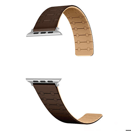 Apple Watch 7/8/9 41mm ile Uyumlu 20mm Çizgili Desenli Silikon Kordon
