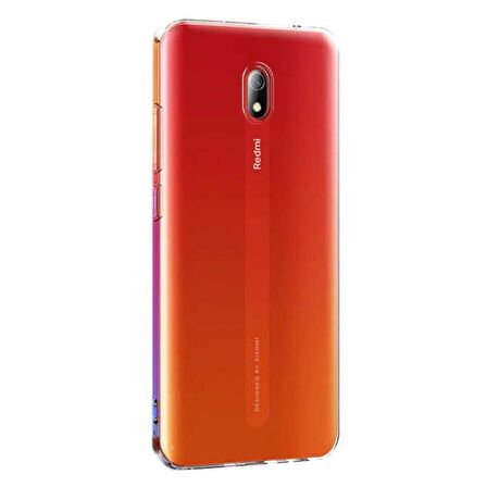 Gpack Xiaomi Redmi 8a Kılıf Süper Silikon Yumuşak Arka KorumaNano Glass