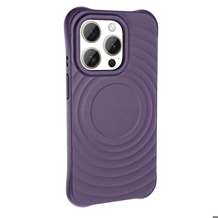 Apple iPhone 15 Pro ile Uyumlu Magsafe Şarj Özellikli Airbagli Mat Görünümlü Kapak