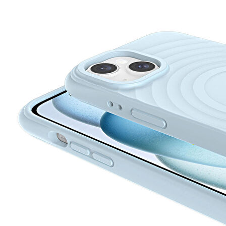 Apple iPhone 15 Plus ile Uyumlu Magsafe Şarj Özellikli Airbagli Mat Görünümlü Kapak