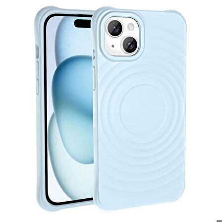 Apple iPhone 13 ile Uyumlu Magsafe Şarj Özellikli Airbagli Mat Görünümlü Kapak