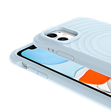 Apple iPhone 11 ile Uyumlu Magsafe Şarj Özellikli Airbagli Mat Görünümlü Kapak