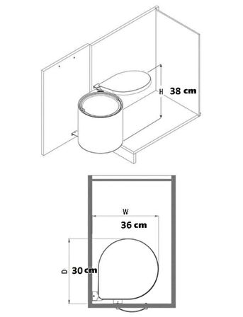 Starax S-2251 Paslanmaz Çöp Kovası Krom Dolap İçi 10 Litre