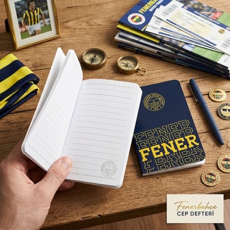 BakGelAl Fenerbahçe Lisanslı Cep Boy Defter 13x8 cm – Taraftar Desenli Mini Not Defteri 1 Adet